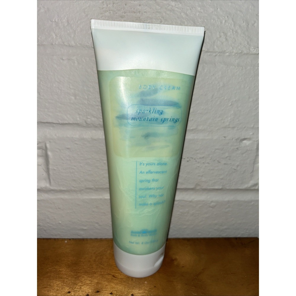 Vintage‎ Bath & Body Works Sparkling Mountain Springs Body Cream 8oz Rare